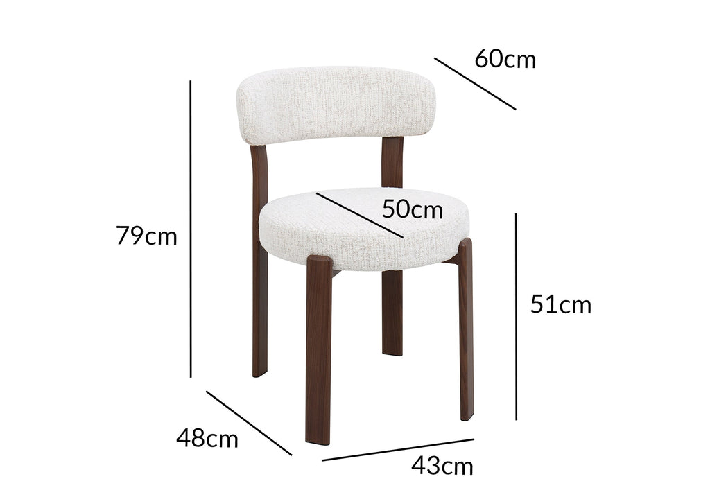 Lot de 2 chaises en velours tissé écru pieds en métal marron MARYSE