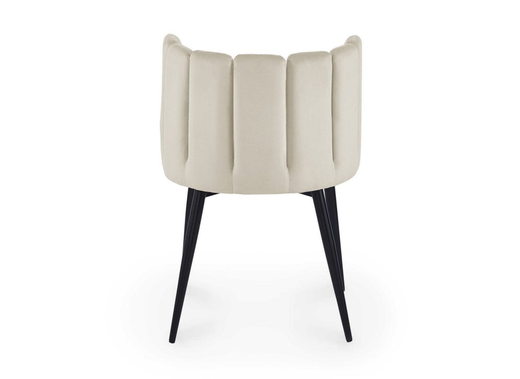 Lot de 2 chaises design en velours beige DEBBY
