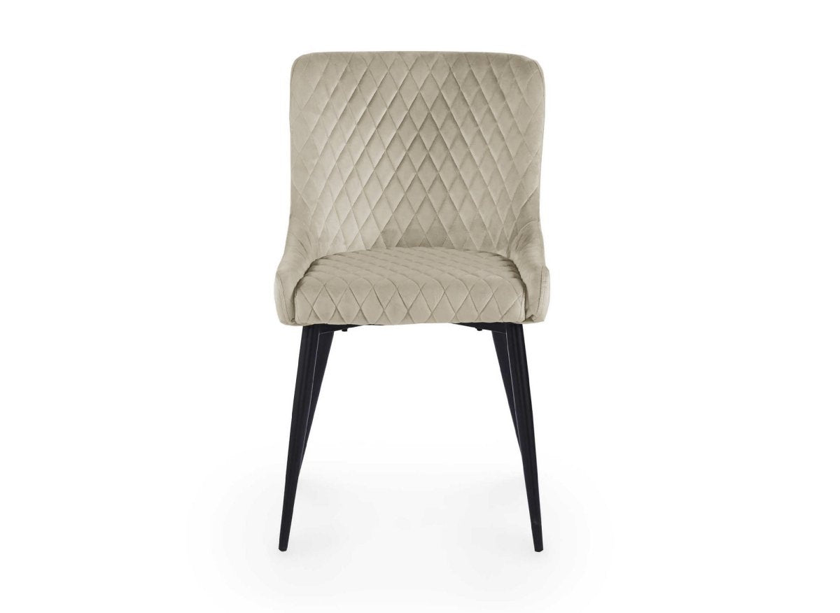 Lot de 2 chaises design en velours beige JENNY