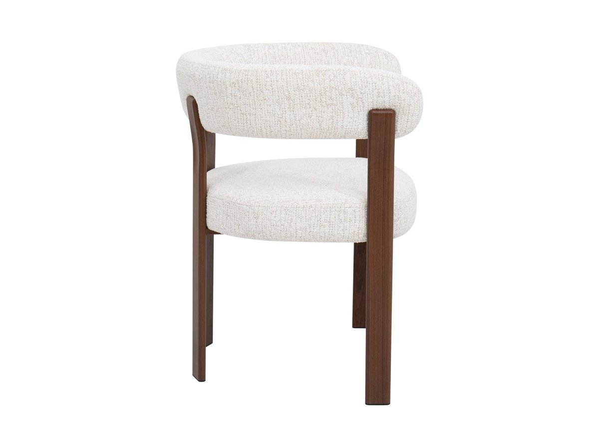 Lot de 2 chaises en velours tissé écru pieds en métal marron DIEGO