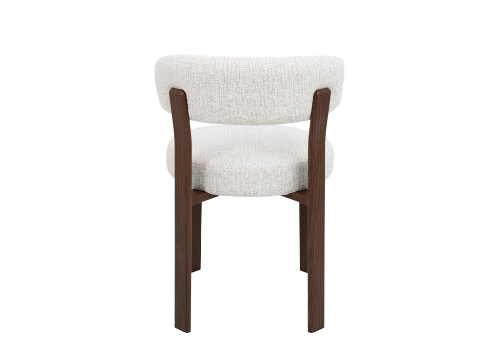 Lot de 2 chaises en velours tissé écru pieds en métal marron MARYSE