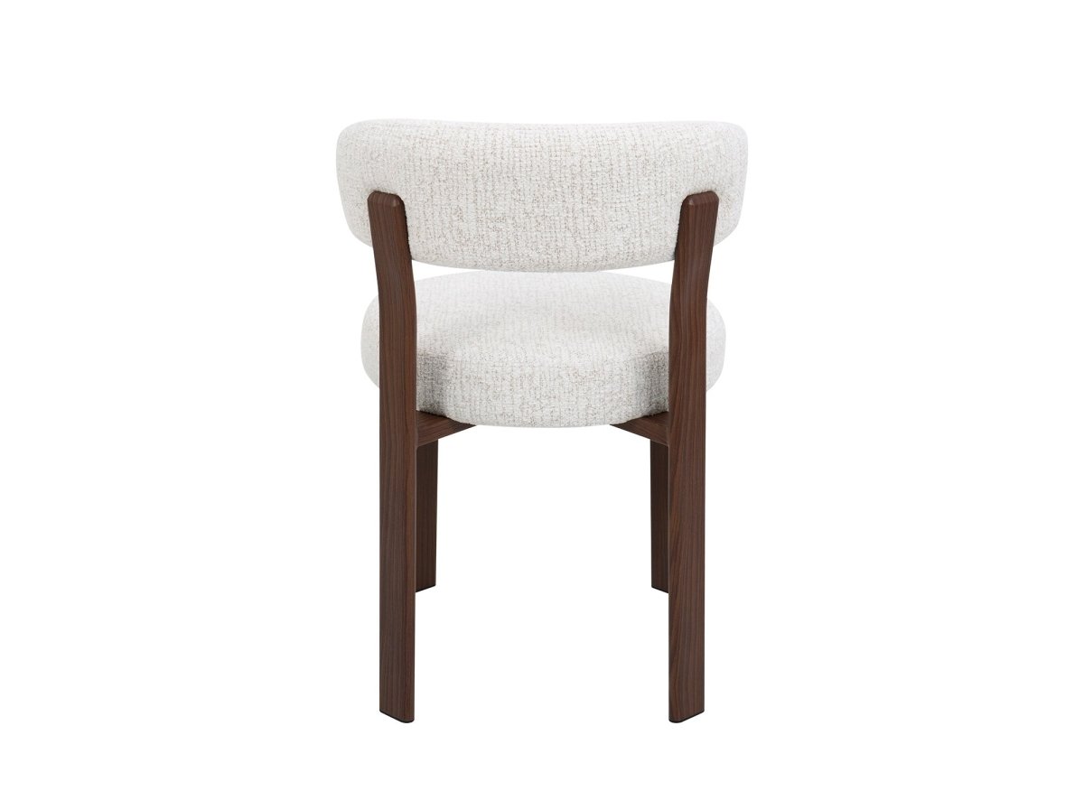 Lot de 2 chaises en velours tissé écru pieds en métal marron MARYSE