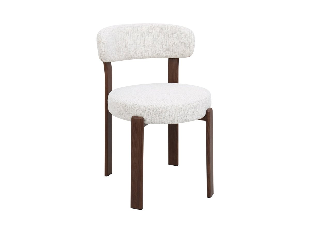 Lot de 2 chaises en velours tissé écru pieds en métal marron MARYSE